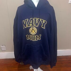 2x navy mom hoodie